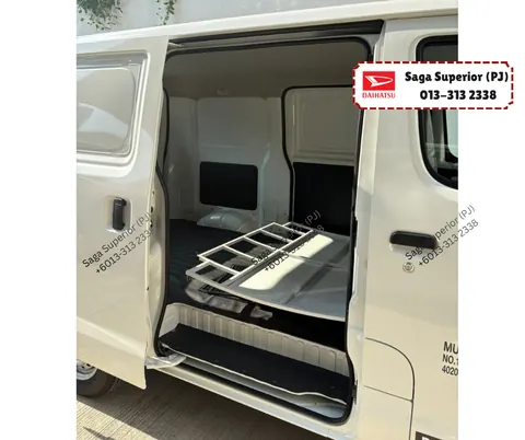 Daihatsu Gran Max Panel Van automatic with door open and aluminium cargo floor, Saga Superior (PJ)