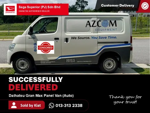 Daihatsu Gran Max Panel Van automatic with custom wrapping and trade-in, Negeri Sembilan