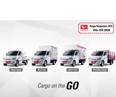 Daihatsu Gran Max Pick-Up body options: steel, box, luton and wooden